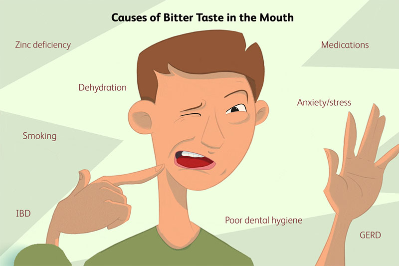 احساس تلخی در دهان