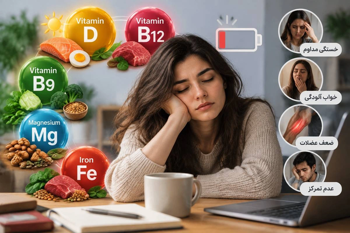 خستگی مداوم نشانه کمبود چه ویتامینی است؟ مهم‌ترین دلایل بی‌حالی بدن